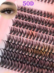 DIY Lash Clusters Book Kit Volume Lash Clusters Thick Eyelash Extension Kit Individual Lashes Thin Band Lashes Clusters - D - View 4
