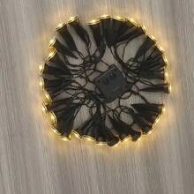 30Pcs Solar LED Pathway Lights Outdoor, 32Ft/10M,8 Modes, Solar Garden Lights Waterproof, Multi Color Landscape Stake Lights, In-Ground Yard Lawn Walkway Lights For Patio Backyard Camping Party Garden Decorr - ánh sáng ấm áp - Xem 12