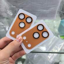 Alloy Matte Armor Lens Protector Compatible With Iphone 17 Pro/17 Pro Max Full Coverage Anti-Fall Metal Frame HD Anti-Scratch Anti-Fingerprint Camera Lens Protector Spring Gift - Orange - View 4