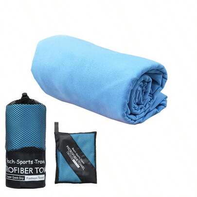 Ultra-Fine Fiber Lightweight Camping & Travel Towel, Quick-Drying & Absorbent, Easy To Store, Suitable For Swimming Pool, Camping, Beach And Other Occasions, Large Capacity, Convenient To Pack, Essential Travel Accessory