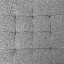 MU:4LIFE Taburete Otomano de Tela Teddy con Asiento Acolchado y Tapa de MDF como Mesa Auxiliar Reposapiés con Baúl de Almacenaje para Sala y Recámara Gris Rectangular - Gris - Ver 6