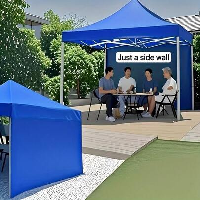 Cortina lateral de carpa instantánea portátil, toldo parasol, carpa plegable reforzada resistente al viento y la lluvia para exteriores, estructura resistente a la abrasión, diseño compacto para un almacenamiento fácil, adecuado para sombra en el patio, fiesta en el patio trasero, camping, picnic, playa, enfriamiento de la carpa, la mejor opción para entusiastas del aire libre, fácil de montar, no incluye el marco ni la parte superior, tela de carpa parasol y resistente a la lluvia para múltiples escenarios, emergencia resistente al viento y la lluvia, tela de carpa resistente a la lluvia, tela de carpa parasol