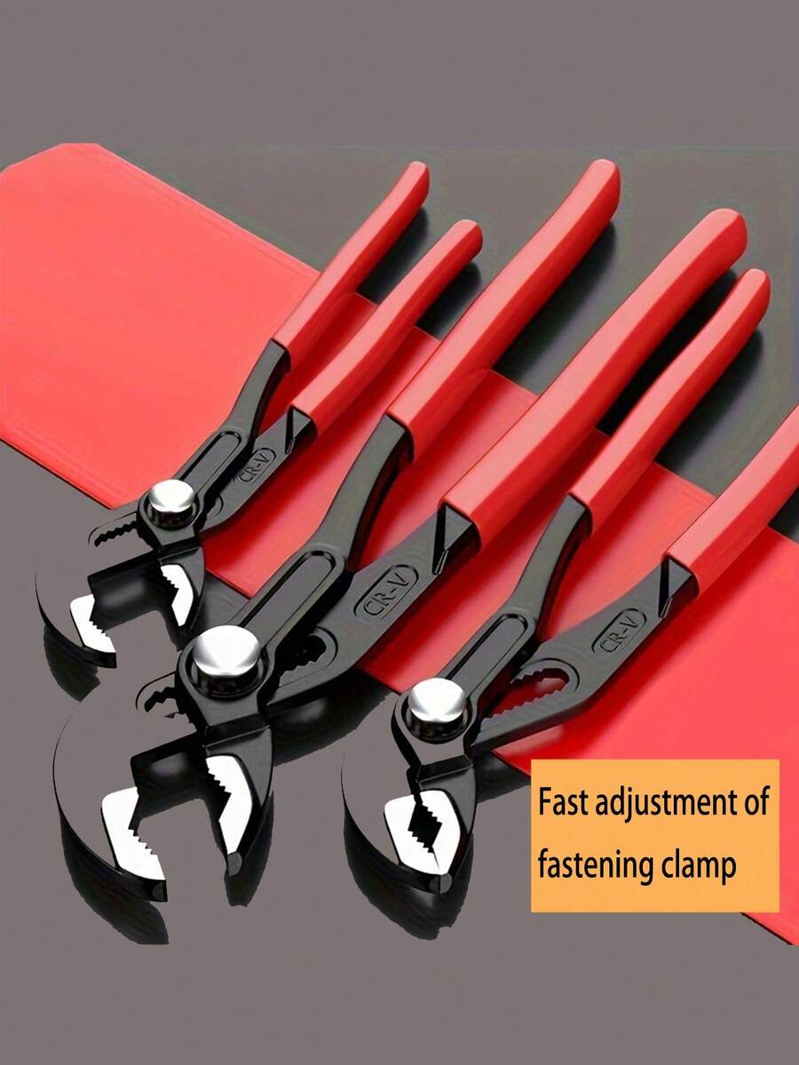 Multi-Function Pipe Wrench, Universal Large Mouth Water Pipe Pliers, Slip Joint Pliers, Tongue & Groove Pliers, Pipe Wrench, Pipe Clamp, Versatile Pipe Wrench - Multicolor - View 1