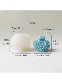 心形蜡烛 DIY 手工蜡香膏多功能硅胶模具 - 愛心 - 查看 4