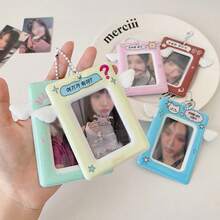 1pc Mini Wing Star Decor Card Holder, ID/Campus Card Protector, 3 Inch Instant Photo Display Accessory - Small Wings Card Holder - View 4