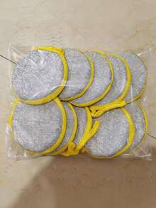 10pcs Kitchen Sponge Scrubber, Double-Sided Sponge Scrub Pad, Dishwashing Cleaning Cloth, Non-Stick Oil Scouring Pad - A - View 3
