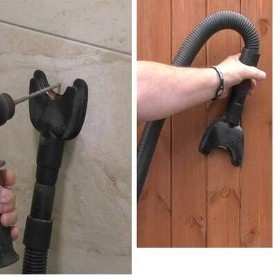 1pc Black Color Dust Collector Adapter - Cordless Vacuum Cleaner Accessory, Hands-Free Vacuum Cleaner Without Battery, Suitable For Drilling Walls And Hammering, Home Renovation Tool Accessory Part