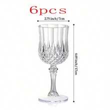 1/2/4/6/8pcs Transparent Stemware, Elegant Reusable Glassware Suitable For Holidays, Weddings, Halloween, Christmas, Various Events And Parties, High-End Drinkware, Durable And Easy To Clean - Clear - View 20