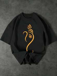 T-shirt graphique << Good Times After Dark » en coton doux, coupe décontractée et respirante, style hip-hop urbain. - Noir - Voir 2