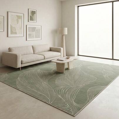 1pc Modern Minimalist Luxury INS Style Abstract Art Line Curve Beautiful Large Area Rug/Carpet/Door Mat/Runner, Suitable For Bathroom, Kitchen, Entryway, Hallway, Bedside, Living Room, Bedroom, Machine Washable, Home Decor