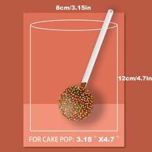 100pcs 3.15" X 4.7" Lollipop Clear Cellophane Bags (With Twist Ties), Suitable For Cake Pops And Lollipop Packaging - Clear - View 4