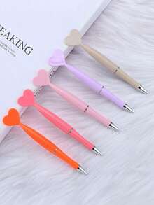 14 Heart-Shaped Ballpoint Pens, Party Gifts - Multicolor - View 4