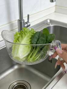 The New Kitchen Rice Washing Tools Include A Rice Sieve, A Rice Washing Basin, A Drain Basket, And A Multi-Functional Household Vegetable And Fruit Washing Basin. - Multicolor - View 2