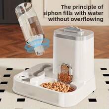 2-In-1 Smart Pet Feeder, Integrated Food And Water Dispenser - 2.2L Grains - 1.1L Water - View 4