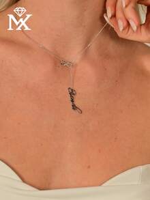 1 Personalized Customized Infinite Vertical Name Necklace, Mom Personalized Multi Name Necklace, Customized Surname Jewelry, Grandma Christmas Gift, Mom Gift - Multicolor - View 6