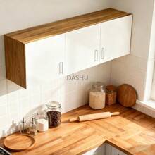 Mueble Superior de Cocina, Alacena Gabinete Superior de Cocina - Blanco (3 Puertas Beige) - 3 Puertas Beige - Ver 3