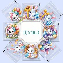 100pcs Easter Packaging Cartoon OPP Flat Bags, Rabbit & Egg Candy Gift Packaging Bags, Durable Cellophane Bags, Mini Gift Packaging Bags, Suitable For Jewelry, Candy, Cards, Etc. - Rabbit Easter Egg - View 4