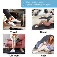 4双装保湿袜，夜间足部护理SPA袜，加湿滋养袜，男女通用美肤保湿袜，白色 - 白色 - 查看 3