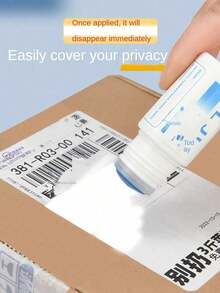 1 pieza Borrador de papel térmico - Removedor de etiquetas de envío, adecuado para etiquetas y pegatinas de mensajería, borrador de tinta térmica, protege la privacidad del paquete y la caja, solución de eliminación de tinta fácil de usar, aplicable para el hogar, la oficina, el almacén y la logística, color y estilo aleatorios, artículo de papelería práctico esencial para el trabajo diario y el regreso a la escuela - Talla única - Ver 1