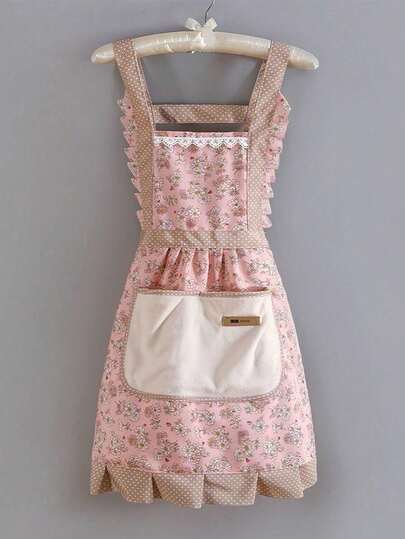 1 pieza Delantal estilo princesa para mujeres, lavable con lazo trasero, tela resistente al aceite para uso doméstico, de cocina, catering, con bolsillo grande. 1 pieza Delantal de plástico impermeable y resistente al aceite para lavar platos, cocinar, trabajo de laboratorio, carnicería, aseo de mascotas, limpieza, adecuado para cocina, baño, uso doméstico