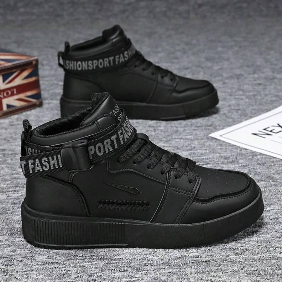 Men's Casual Sports Shoes, Teenager Mid-Top Printed Sneakers