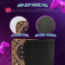 Waterproof And Durable Persian Carpet Design Gaming Mouse Pad, Cute Office Desk Mat With Non-Slip Base And Stitched Edges, Computer Keyboard Mouse Pad For Gaming And Office Use - View 4