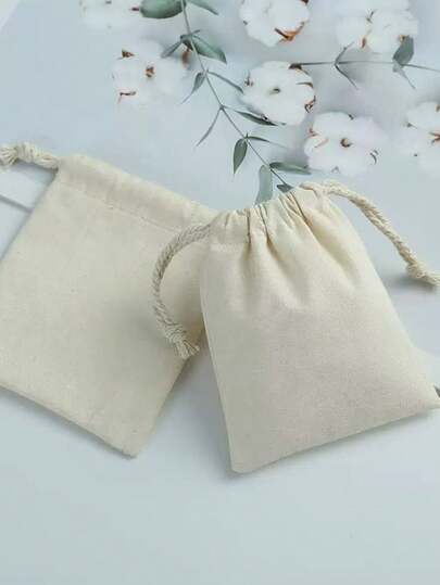 5件套时尚纯色手提袋，米色购物袋，男女通用原创礼品袋，可折叠帆布手提包，适合青少年、大学生、上班族、旅行、上学等场合。