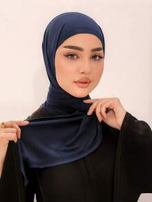 1pc Instant Triangle Hijab, All-In-One Tie-Up Design, Quick Wrap Without Slipping, No Undercap Needed, Suitable For Daily Wear, Prayer, And Outings - Triangular Hijab - View 12