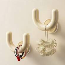 White Suction Cup Shoe Rack, Wall-Mounted Bathroom And Shower Slipper Storage Holder, Practical Slipper Hook - Multicolor - View 6