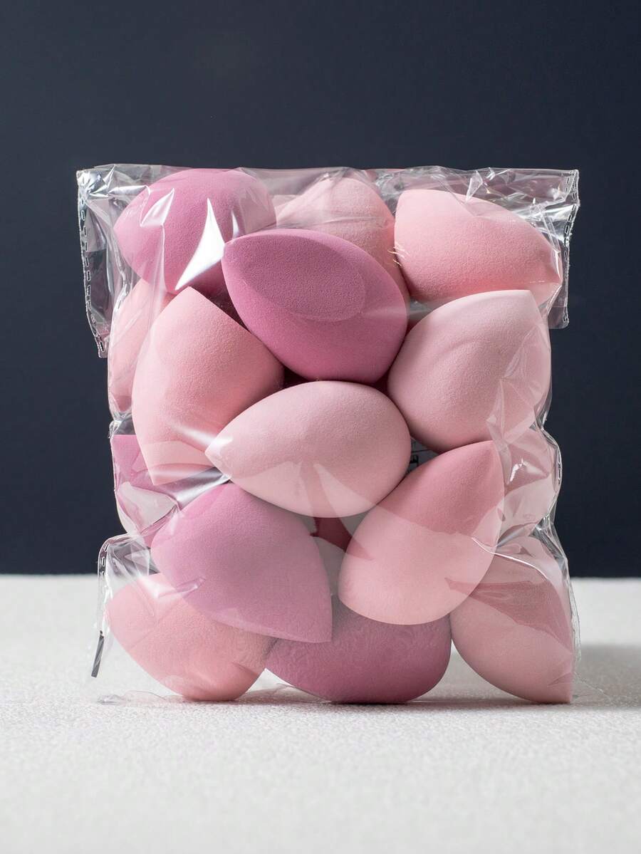 15pcs Makeup Sponges, Random Gourd/Water Drop Shapes And Colors, Suitable For All Skin Types Makeup Tools - Multicolor - View 1