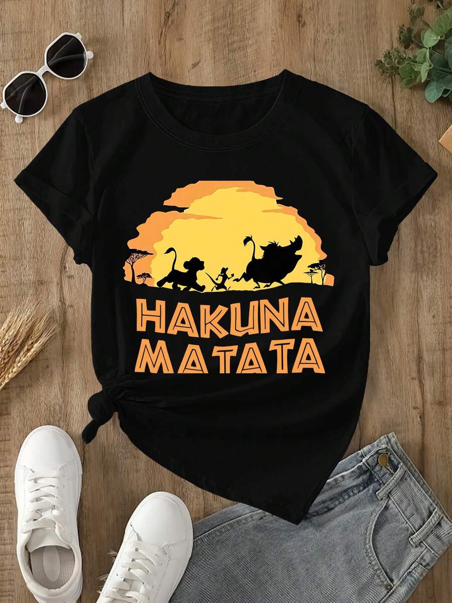 Disney Women T-Shirts - 黑色 - 查看 1