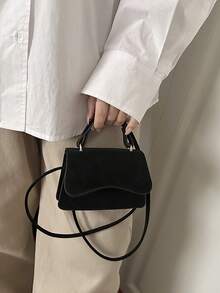 2026 Spring New Retro Matte Shoulder Bag, Fashionable Chic One Shoulder Underarm Crossbody Bag - Black - View 10