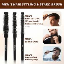 小圆梳，卷发造型梳，柔软刷毛，蓬松造型梳，男女通用，适用于短发、刘海、发根、卷发、直发等各种造型。 - 黑色 - 查看 5