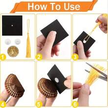 20pcs Graduation Cap Decorations - (Black Card + Yellow Tassel + White Buckle + Adhesive Dot), Candy Decor, DIY Craft, Black Paper Mini Graduation Cap With Gold Glitter Accents, Party Supplies & Photo Props, Ceremony Decor, Elegant Tassel Accent, Holiday Handicraft, Event Organizer - Graduation Cap Decoration - View 4