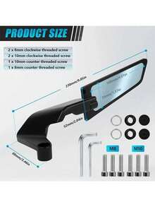Universal Modified Invisible Rearview Mirror Spoiler - A - View 5