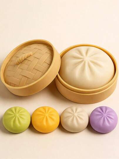 POKOJA LAND 1/2/3 Pcs Squishable Food Stress Relief Items: Colorful Mini Bread Squeeze Balls, Slow Rebound Anti-Stress Gadgets, Realistic Fake Bread Dough Balls, Stretchable Sensory Desktop Ornaments, Relieve Anxiety, Office Relaxation, Home Decor | Best Gift For Family And Friends