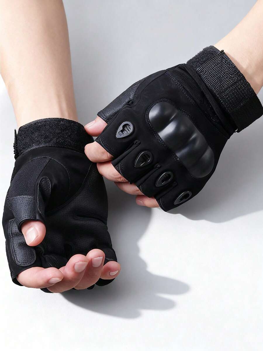 Găng tay chiến thuật hở ngón chống trượt, có khóa dán, nhẹ, thoáng khí, phù hợp cho cả nam và nữ, thích hợp cho các hoạt động ngoài trời như bắn súng, săn bắn, leo núi, đạp xe, trượt tuyết, tập tạ và các dụng cụ thể thao khác.