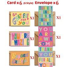 Bộ 6 thiệp cảm ơn hài hước - Nhiều loại thiệp cảm ơn để bày tỏ lòng biết ơn - Bộ thiệp Lễ Tạ ơn nhiều màu sắc kèm phong bì màu ngẫu nhiên - Thiệp cảm ơn vui nhộn - Xem 4