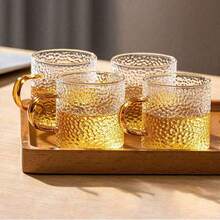 12/6/4/2件套锤纹耐热玻璃杯、咖啡杯、果汁杯、葡萄酒杯，适用于家庭、办公室等场所。 - 無色 - 查看 2