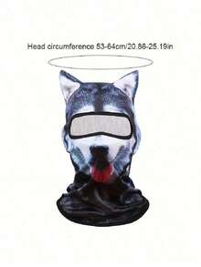 1pc/2pcs Unisex 3D Animal Pattern Face Shield Balaclava Outdoor Funny Water Sports Hat UV Protection Animal Head Cover (Cat, Dog), Suitable For Daily Use, Travel, Hiking, Skiing - 白貓 - 查看 10