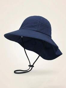 1-2岁 2-6岁 6-10岁 儿童防晒帽 夏季婴儿遮阳帽 幼儿遮阳帽 男女童薄肩披肩大帽檐渔夫帽 - 1PC - 查看 27