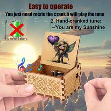 Hộp nhạc cổ tích mộng mơ 1 chiếc với đôi cánh rung rinh, kết hợp với tay cầm bằng vải denim rách độc đáo trên quả bóng hình trái tim, nền họa tiết vẩy sơn nghệ thuật tạo thêm không khí đặc biệt, âm thanh trong trẻo và du dương, một hành trình âm nhạc lãng mạn dù dùng để trang trí bàn làm việc hay làm quà tặng ý nghĩa, phong cách ấm áp và thư giãn, thích hợp để làm quà tặng và trưng bày trên bàn. - Một cỡ - Xem 7