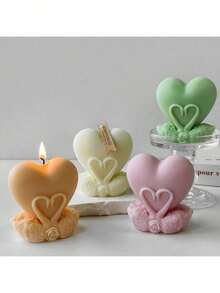 Heart Swan DIY Handmade Plaster Aromatherapy Silicone Mold, Multi-Purpose - White - View 3