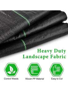 Geotextil antimalla para control, malla agrícola antimalla, tela de acolchado de invernadero permeable al agua - negro - Ver 5