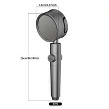 1pc Silver Shower Head With 3 Spray Settings, Adjustable Angle, Home Bathroom Accessory - H37 - View 12