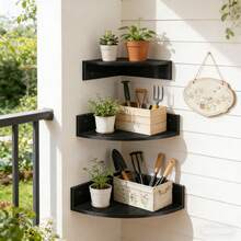 1/3 chiếc kệ góc tam giác bằng gỗ kiểu Bohemian, kệ trưng bày đa chức năng mộc mạc, thích hợp cho phòng khách và phòng ngủ, kệ lưu trữ trang trí nhà cửa để đựng sách và đồ trang trí. - Nhiều màu - Xem 15