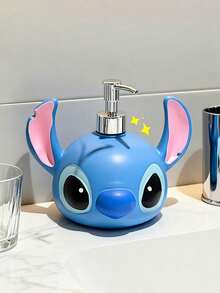 Stitch Shaped Lotion Bottle, Big Head Cartoon Character Shaped Pump Bottle, Large Empty Bottle For Shower Gel, Shampoo Refill / Stitch Cute Star Baby Lotion Refill Bottle, Creative Cartoon Pump Dispenser, Large Capacity Hand Wash Liquid, Shower Bottle - Multicolor - View 3