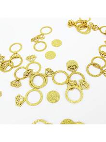 100 hạt kim tuyến hình nhẫn kim cương, thích hợp trang trí lễ cưới, tiệc cô dâu và tiệc đính hôn, tạo điểm nhấn lấp lánh cho các sự kiện và lễ kỷ niệm. - Nhiều màu - Xem 8