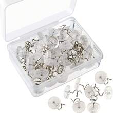 100 Pieces Upholstery Twist Pins Clear Heads Bed Skirt Pins For Slipcovers And Bedskirts - Multicolor - View 8