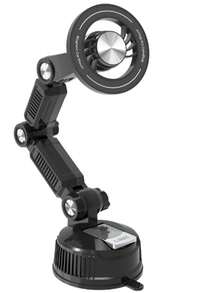 真空吸盘手机支架，可旋转磁吸车载支架，可折叠车载手机支架 - 黑色 - 查看 9